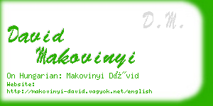 david makovinyi business card